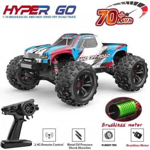 Monster Truck Remote Control Car And Bike MJX HYPER GO 1/16 4WD