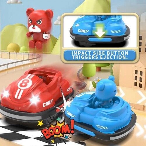 Bumper Battle Bump Car 2.4gHZ With Led Music Ejecting Plush Toys Parent Child Competitive Racing Game  
