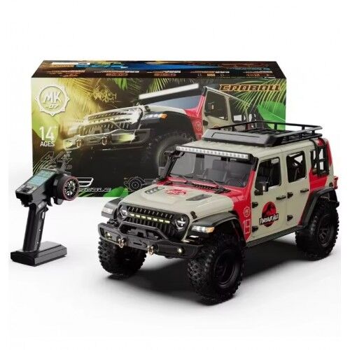 RLAARLO MK07 Hobby Grade RC Crawler 1:7Th Scale Hand Painted 4WD Truck  Brushless FOC ESC Aluminum Alloy Advanced Suspension Dinosaur Edition