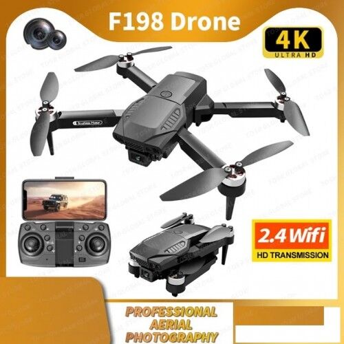 F198 HD Drone BLACK WiFi HD 720P FPV Camera Bag Version Position Locking