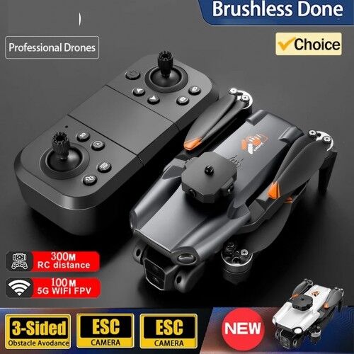 F9 Brushless Drone Five Sided Obstacle Avoidance with Dual Battery 4K-1080P  HD Dual Camera WIFI FPV Gesture Selfie Flips Mode App One Key Headless ...