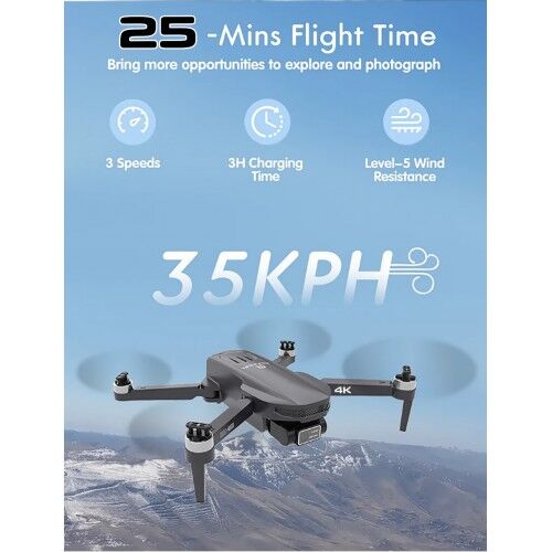 Skyline Mini GPS Drone with 4K Camera RC Quadcopter 90° Adjustable