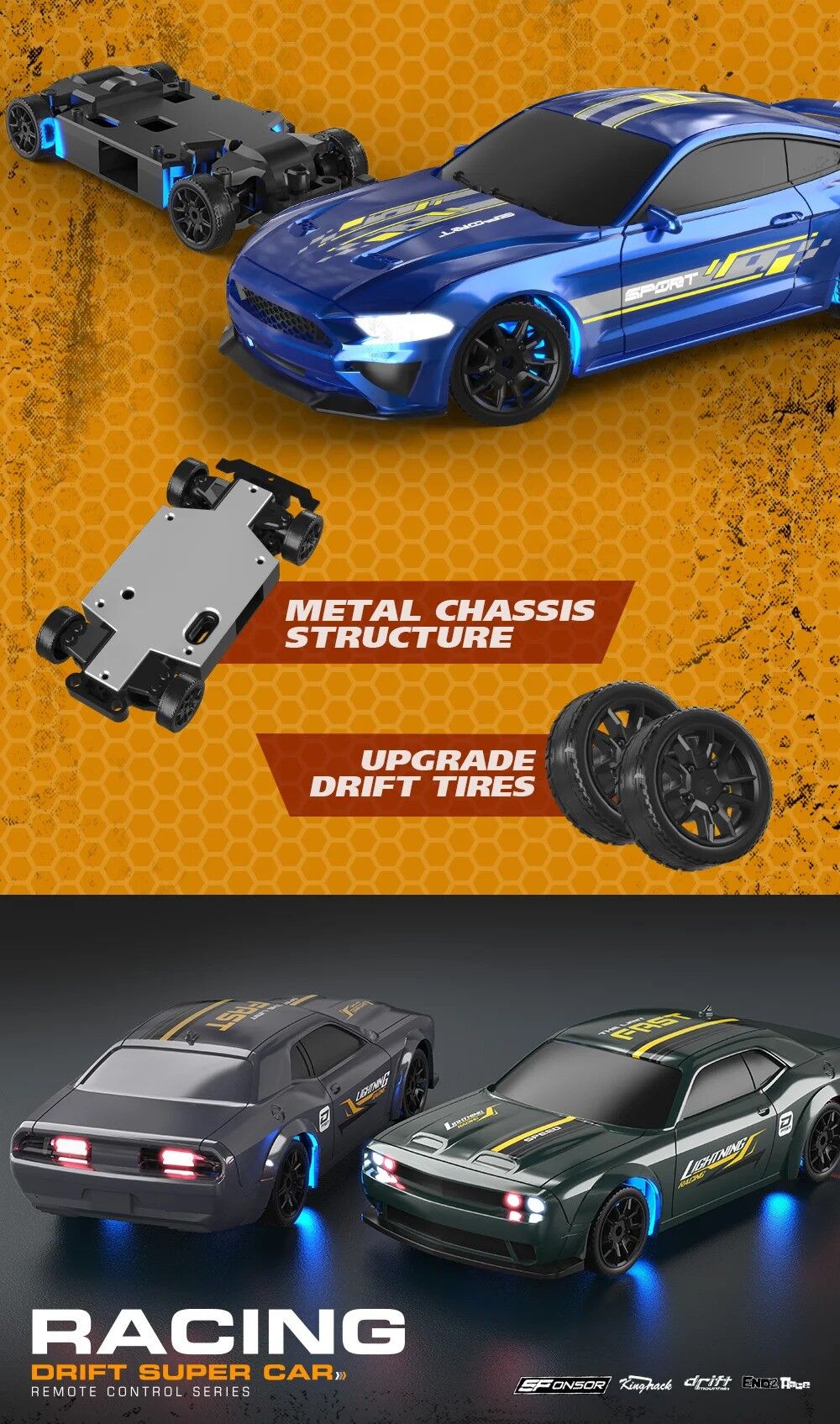 ENOZE 8500 8501 1:43 RC Drift Car – 4WD High-Speed Remote