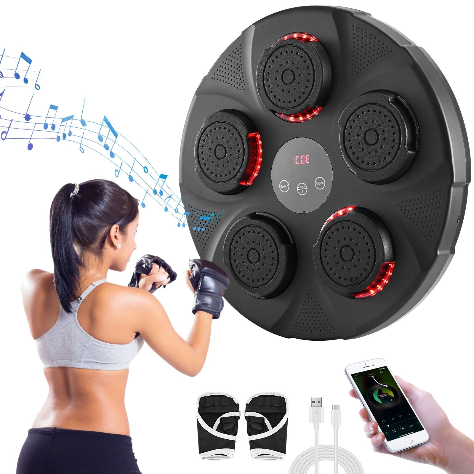 Music Boxing Machine,Music Electronic Wall Target Training Devices